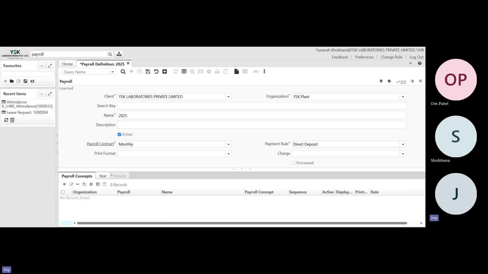 YSK Session  14 - HRMS