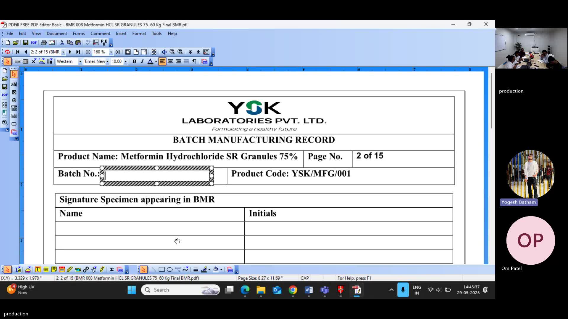 YSK Session 26 - BMR/BPR Template Creation