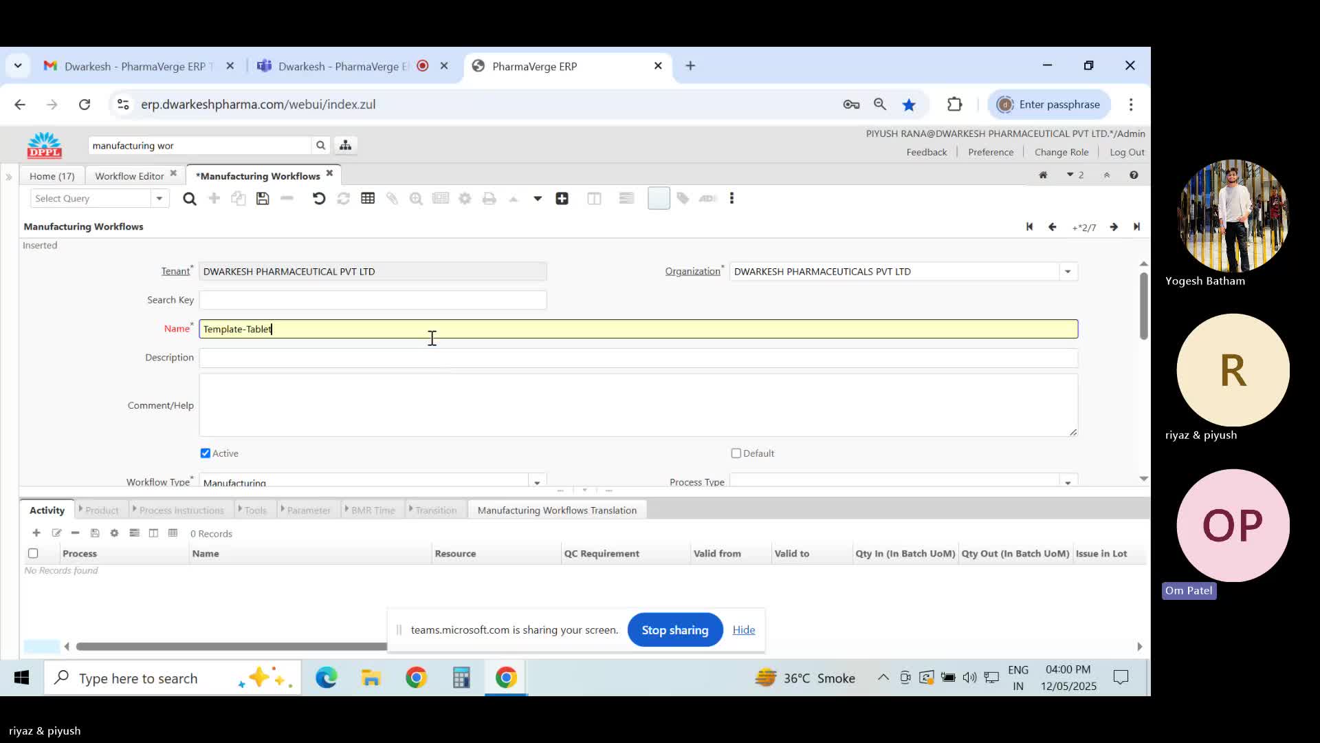 Dwarkesh Session 10 - Manufacturing Workflow
