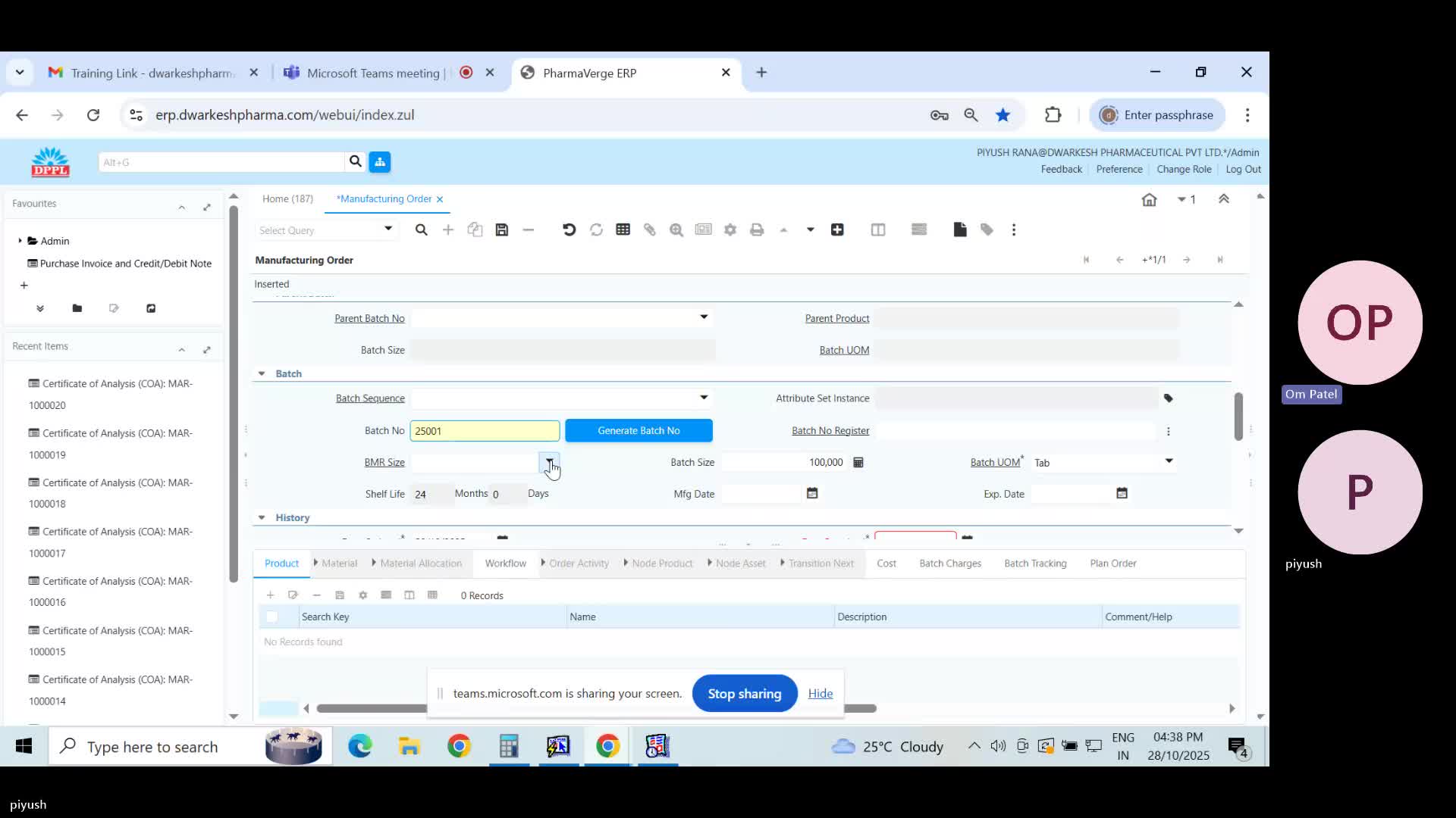 Dwarkesh Session 12  - Manufacturing Flow
