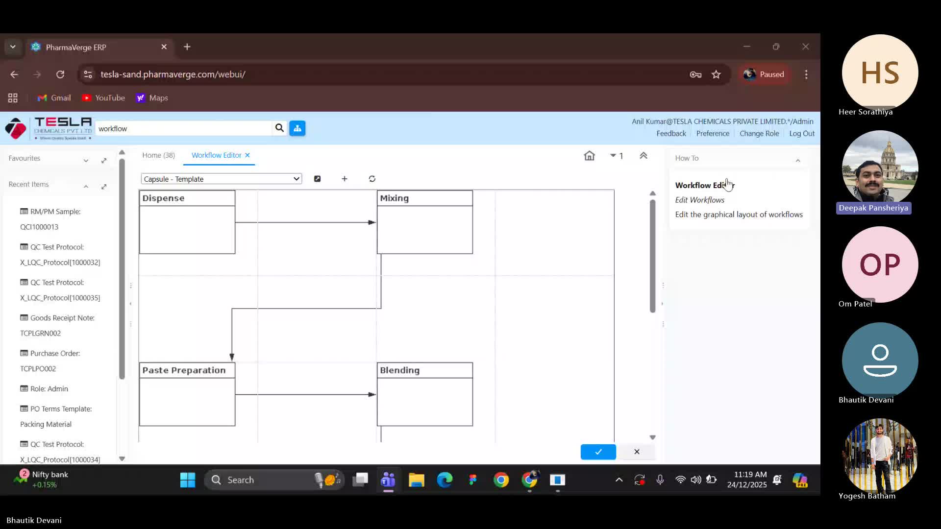 Tesla Session 11 - Manufacturing Workflow
