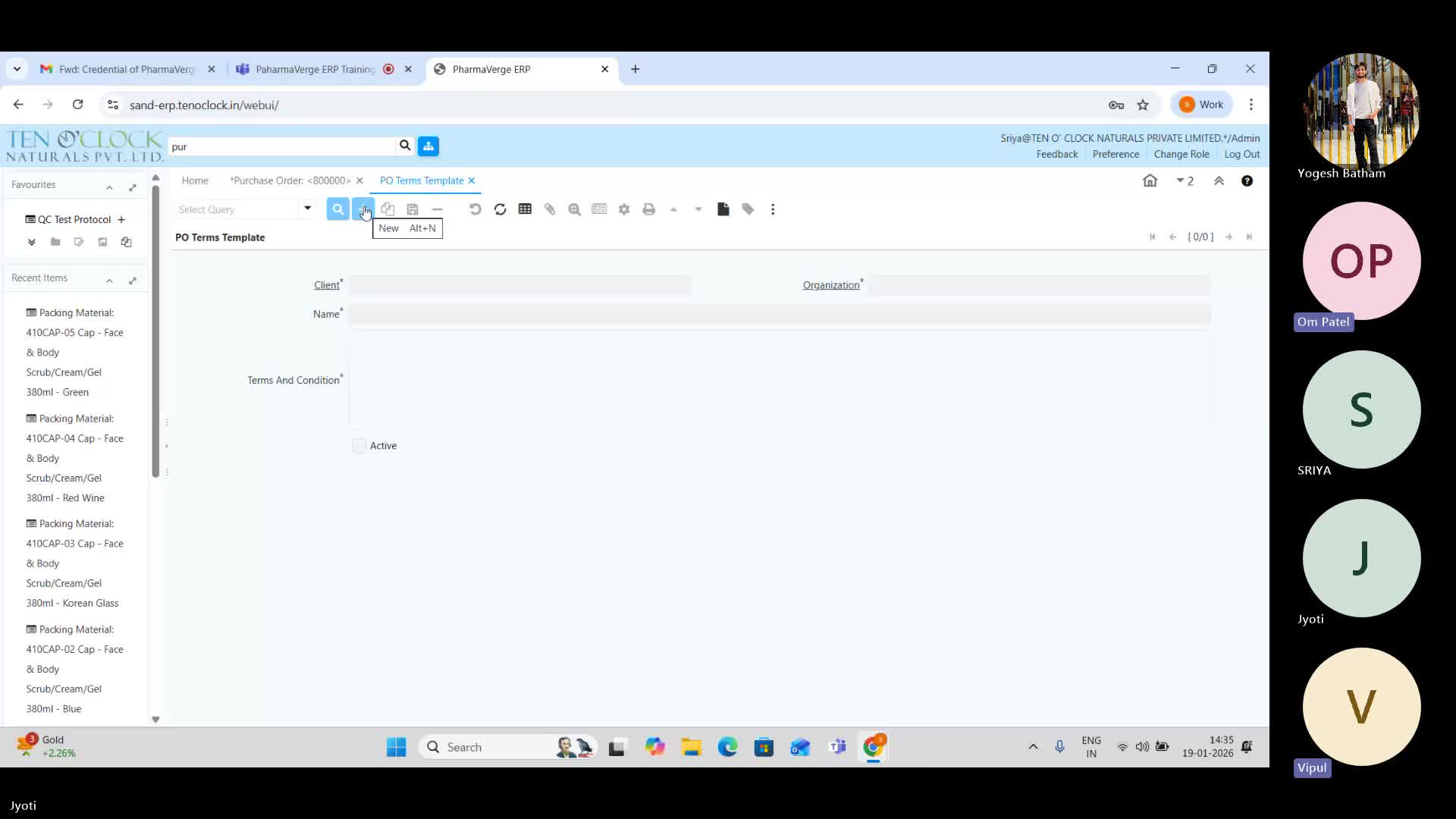 Ten O' Clock Session 6 - purchase Order