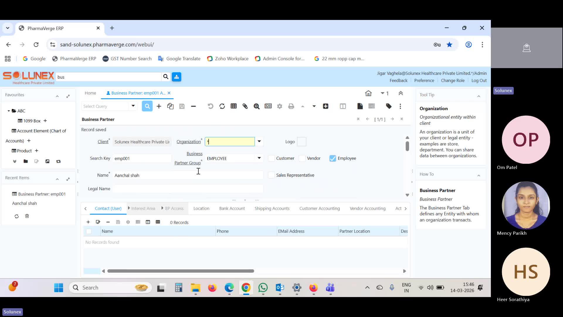 Solunex Session 2 - Admin Flow