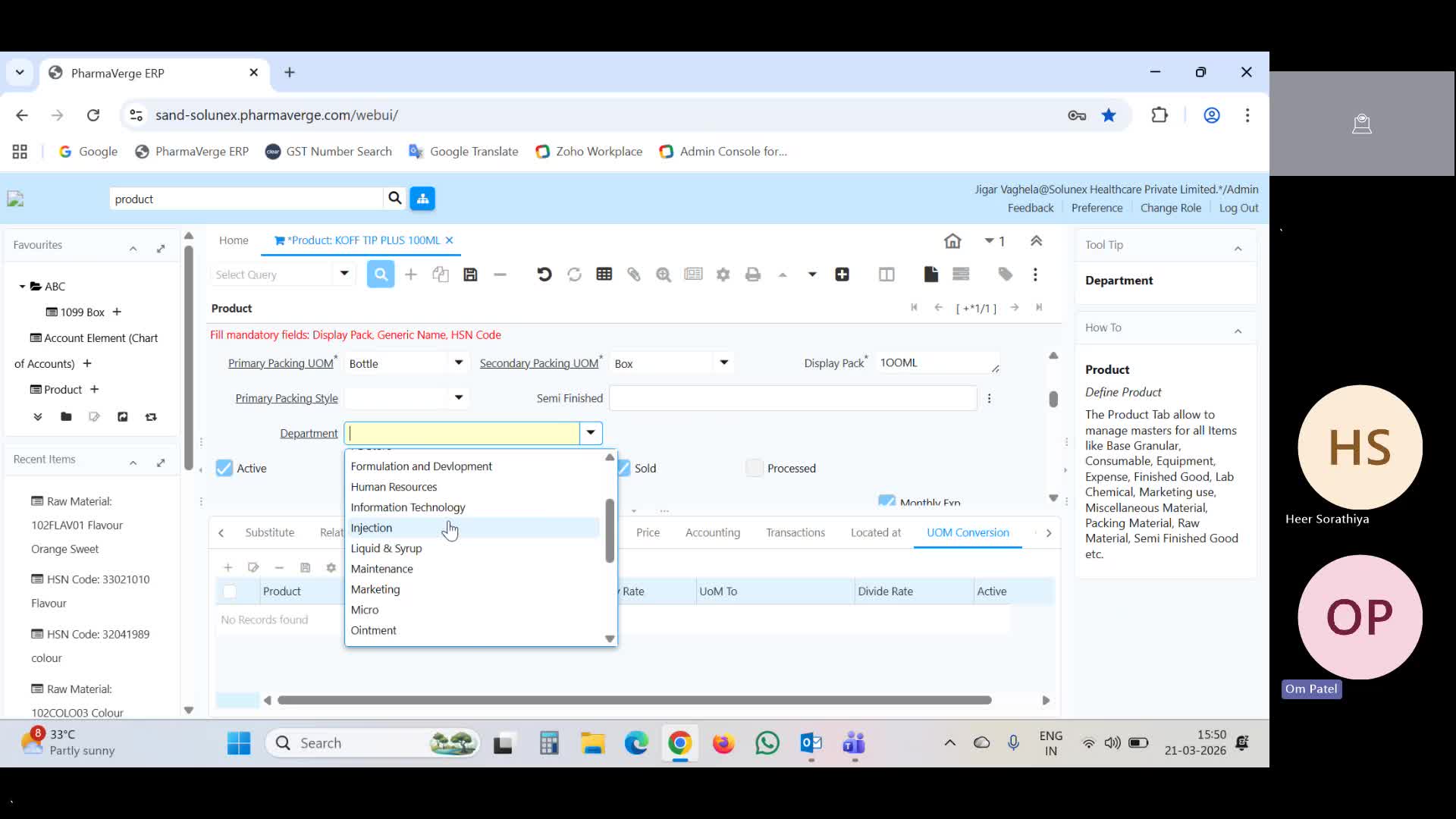 Solunex Session 4 - FG & SFG Master Creation