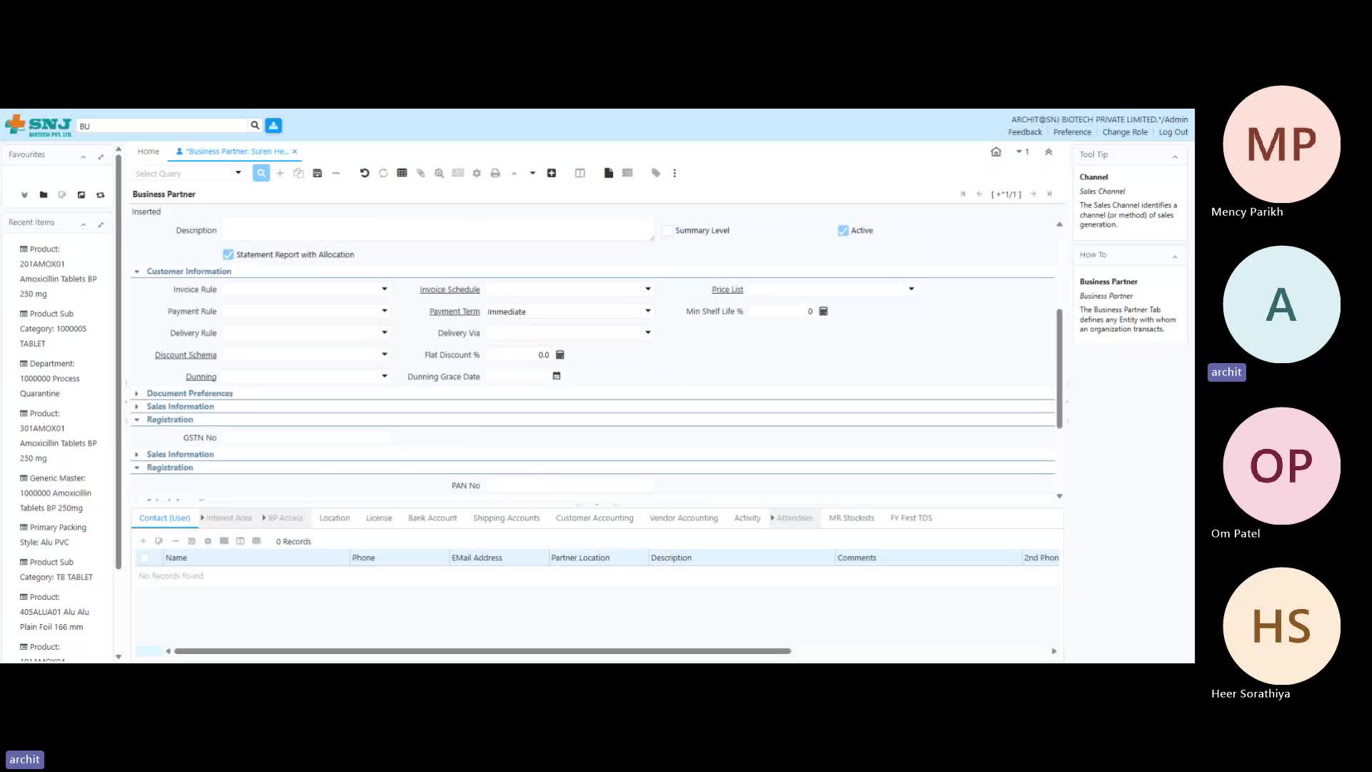SNJ new session 2 - Business Partner Creation